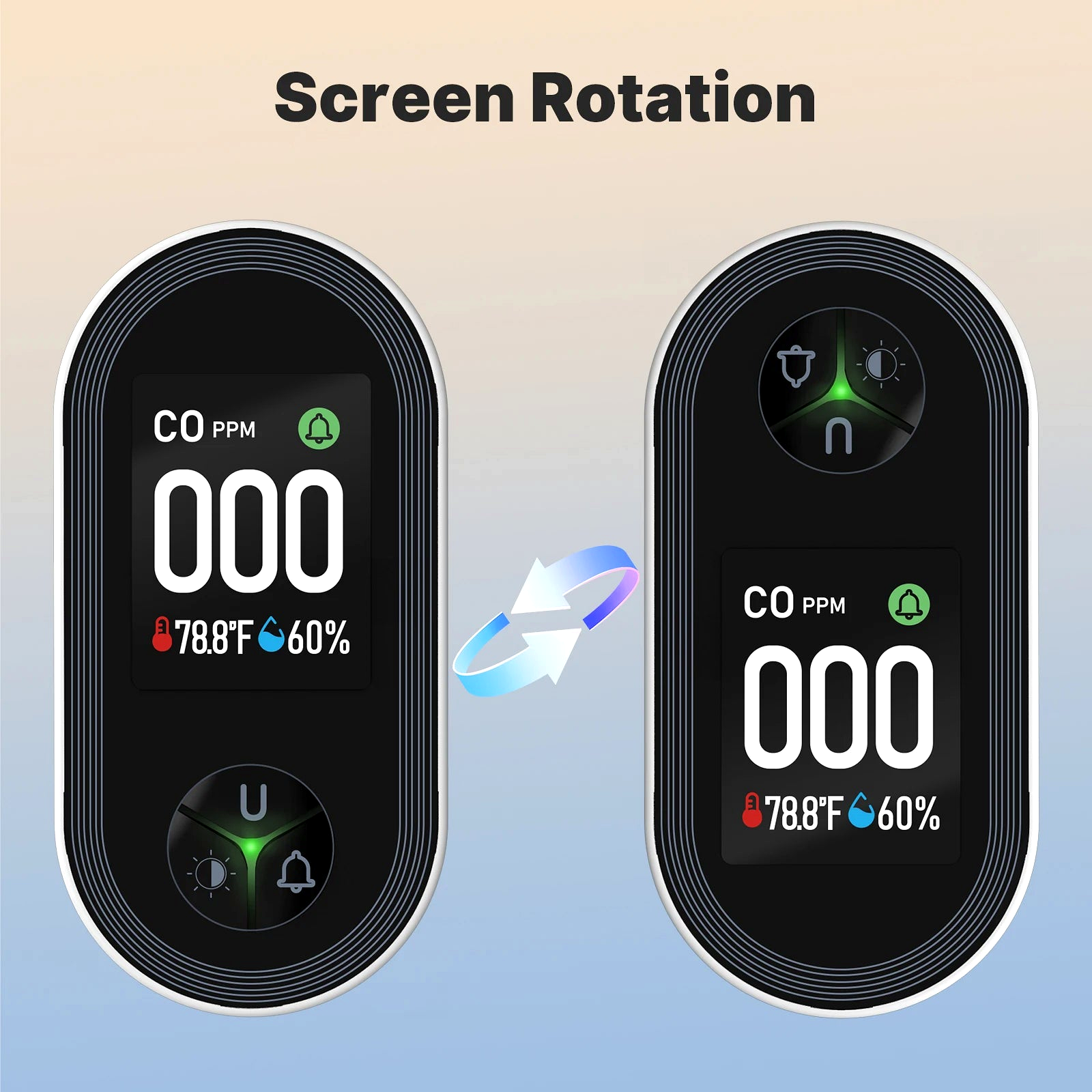NéoSafe CO Comfort regenerated screen rotation image