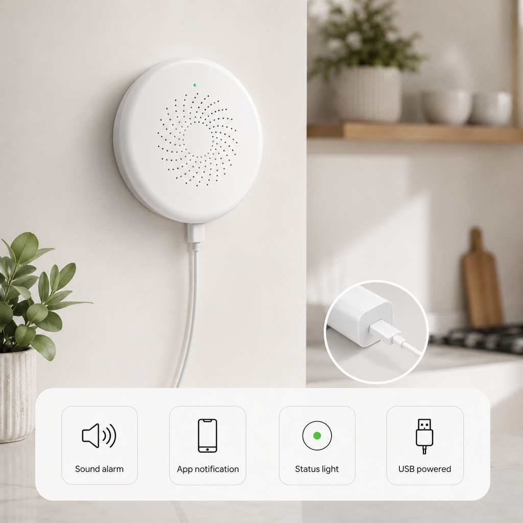 Multi alert and USB powered gas leak detector image