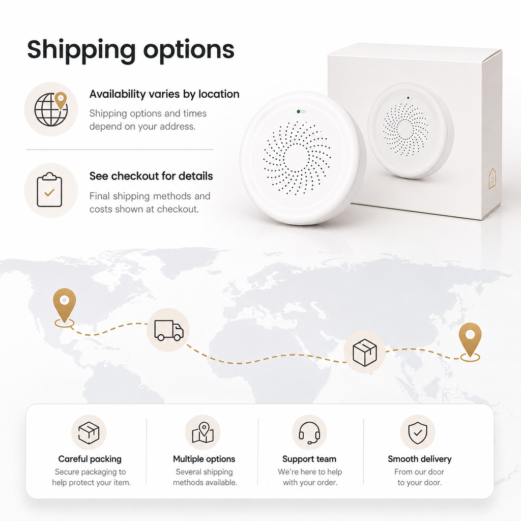 Shipping options and checkout details image for gas detector