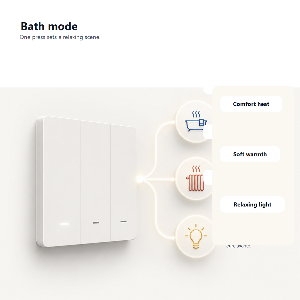 Bath mode scene control graphic for NeoScene 3 Comfort
