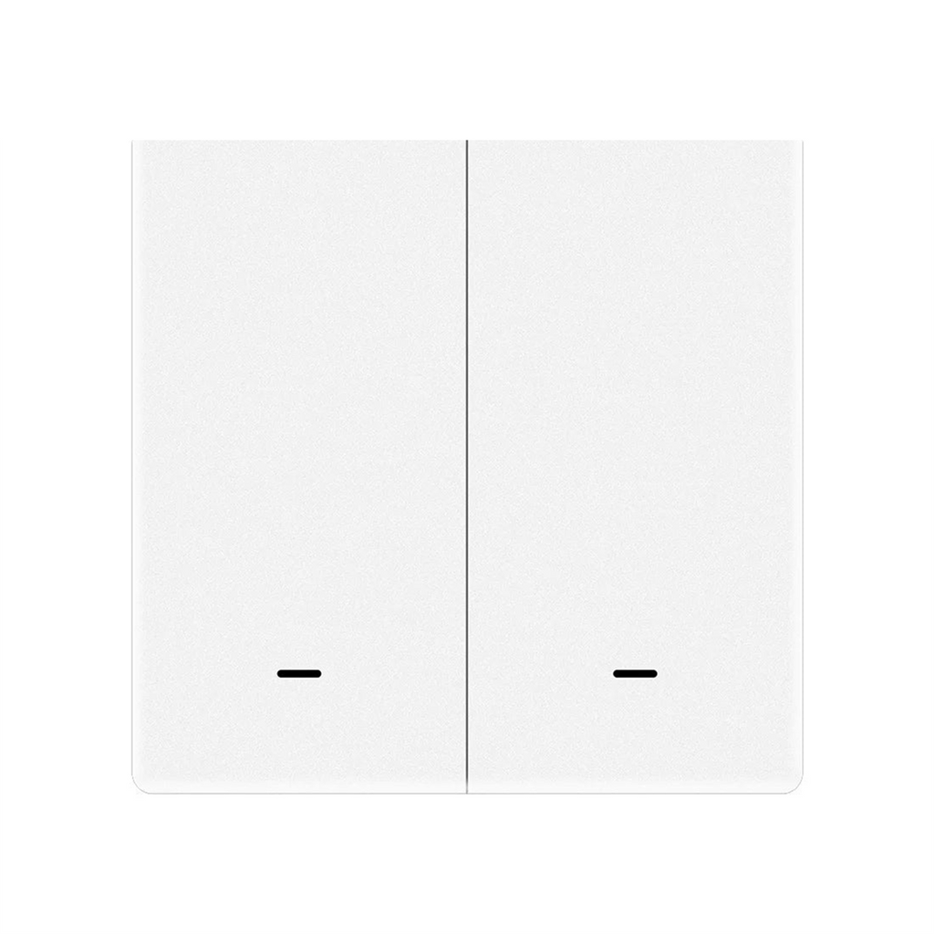 Interrupteur de scénarios magnétique NéoScene 3 Comfort blanc deux canaux sur fond blanc.