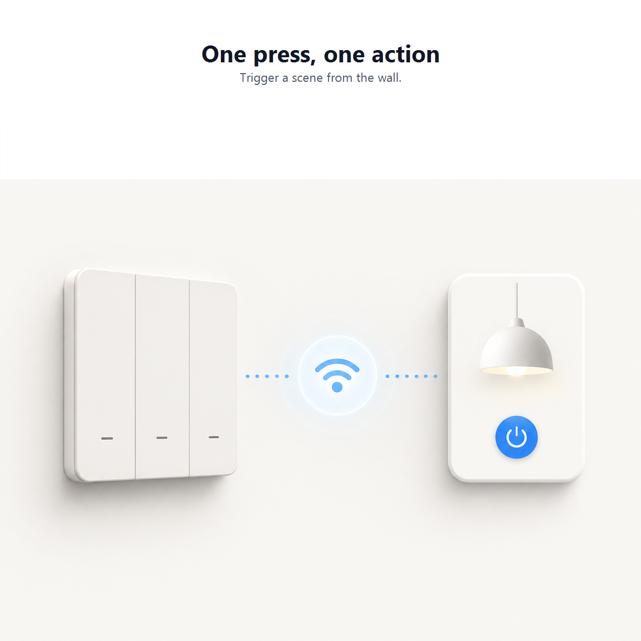 One press one action scene control graphic for magnetic switch