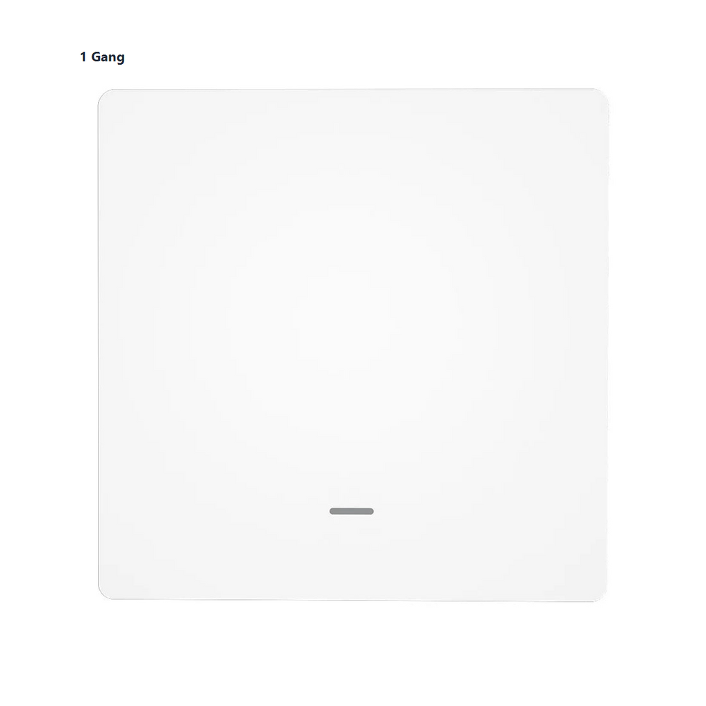 Studio packshot of white one-gang magnetic scene switch