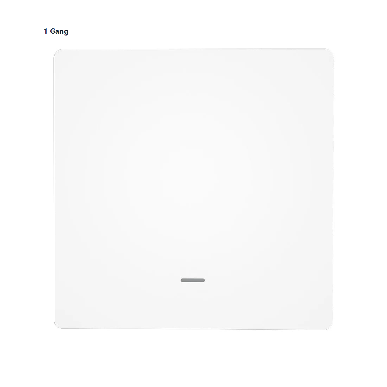 Studio packshot of white one-gang magnetic scene switch