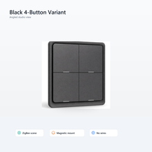 Angled studio view of black NéoScene 4 Comfort four-button remote