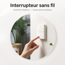 NéoScene 4 Comfort, gros plan du bouton minimaliste sur façade blanche.