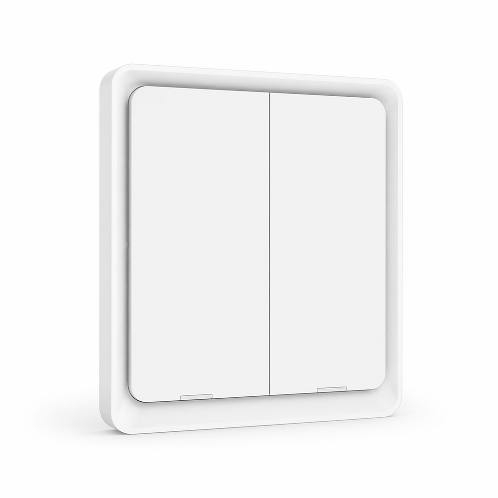 Télécommande de scénarios NéoScene 4 Comfort ZigBee blanc 2 canaux sur fond blanc studio