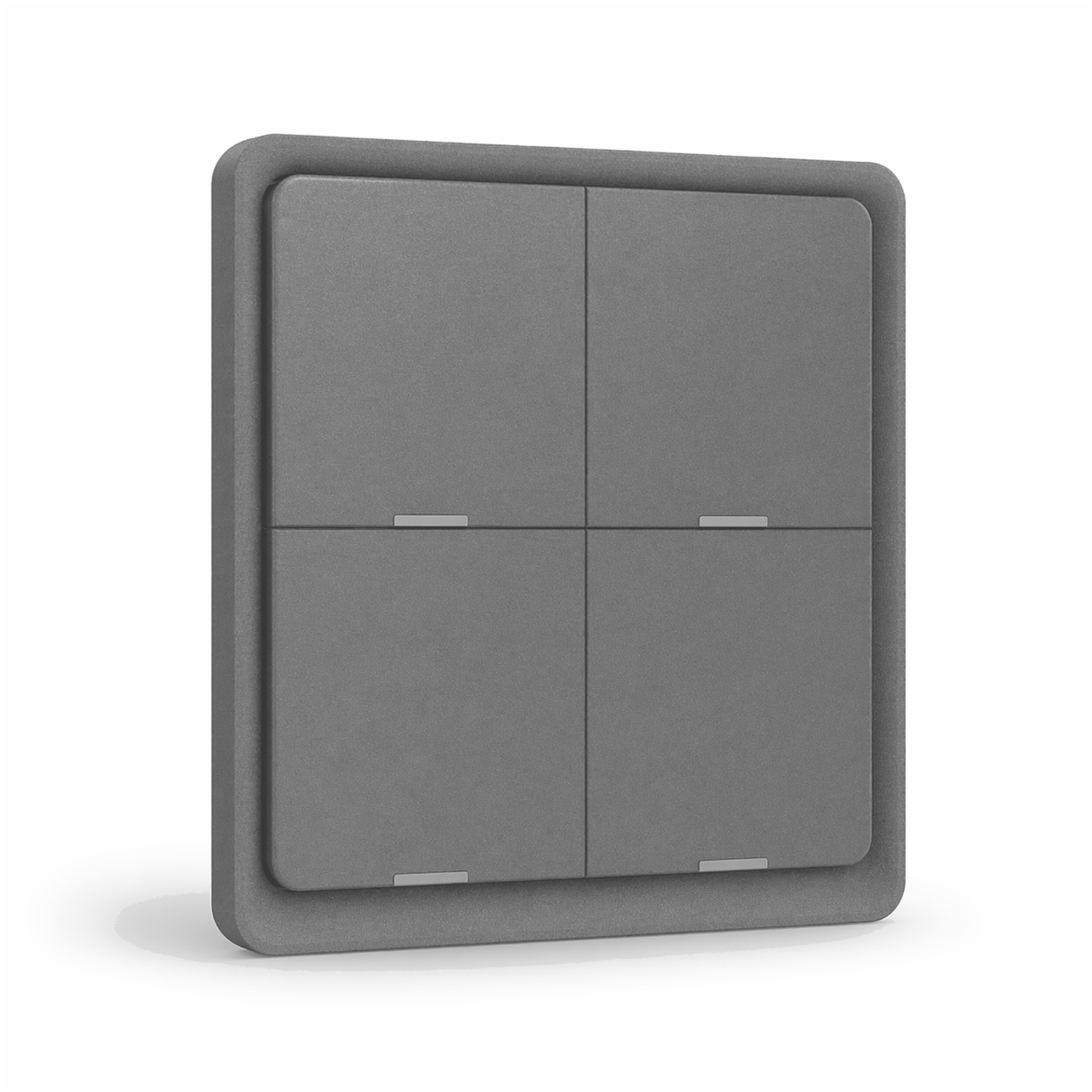 Télécommande de scénarios NéoScene 4 Comfort ZigBee gris 4 canaux sur fond blanc studio