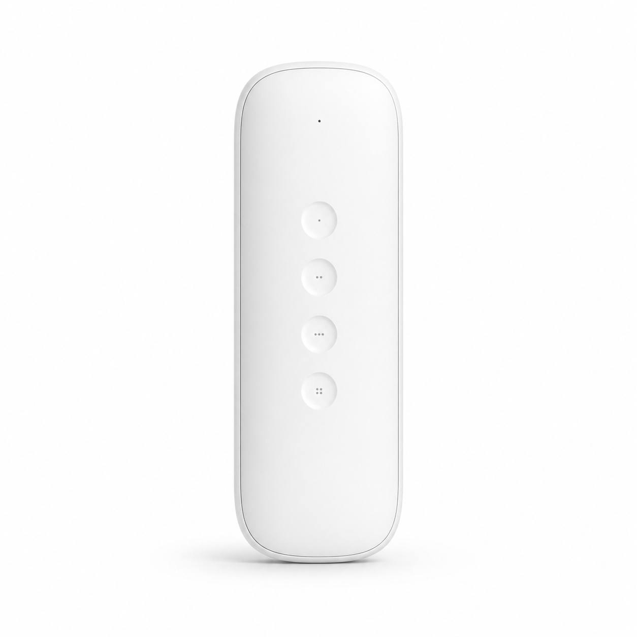 Télécommande ZigBee 4 boutons blanche sur fond blanc studio