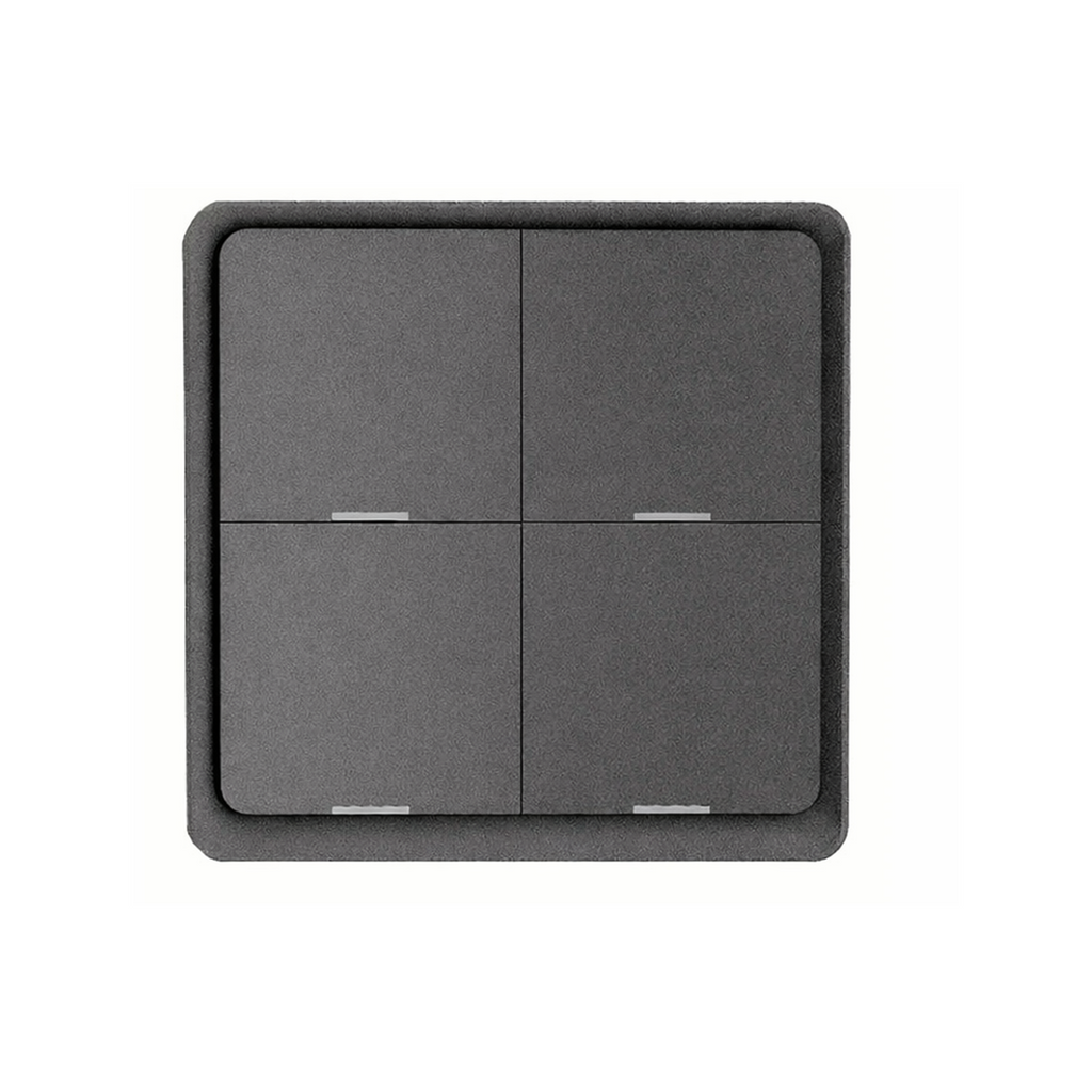NéoScene 4 Comfort V2 gris élégant avec quatre canaux pour scénarios ZigBee.