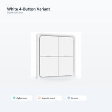 Angled studio view of white NéoScene 4 Comfort four-button remote