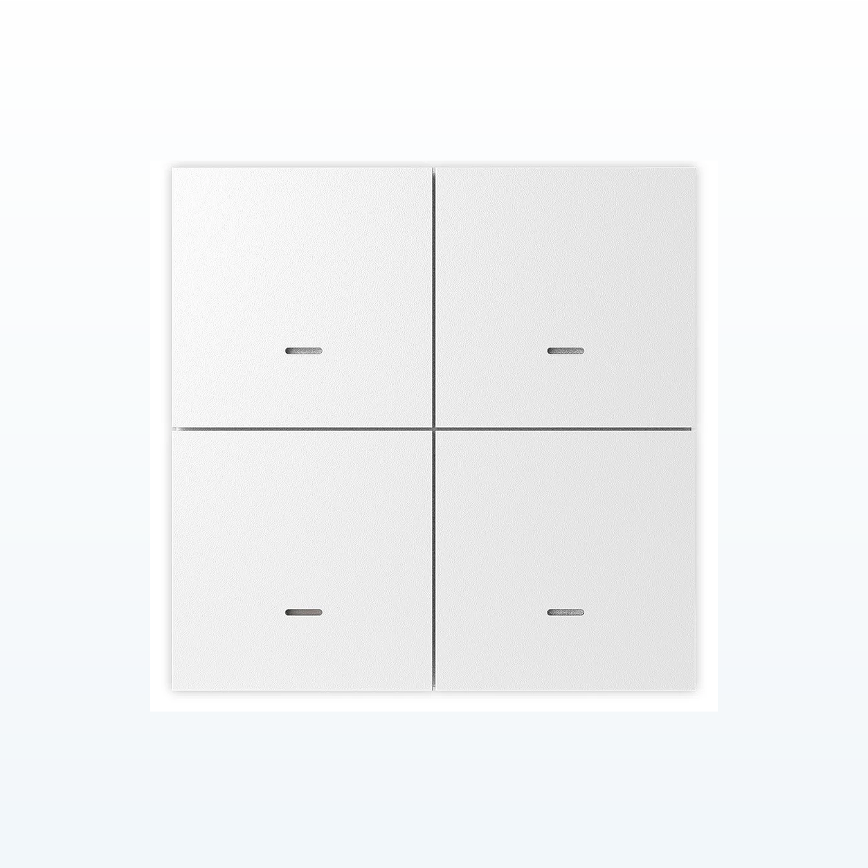 Studio packshot of NéoScene 4 Pro Comfort four-button ZigBee scene remote