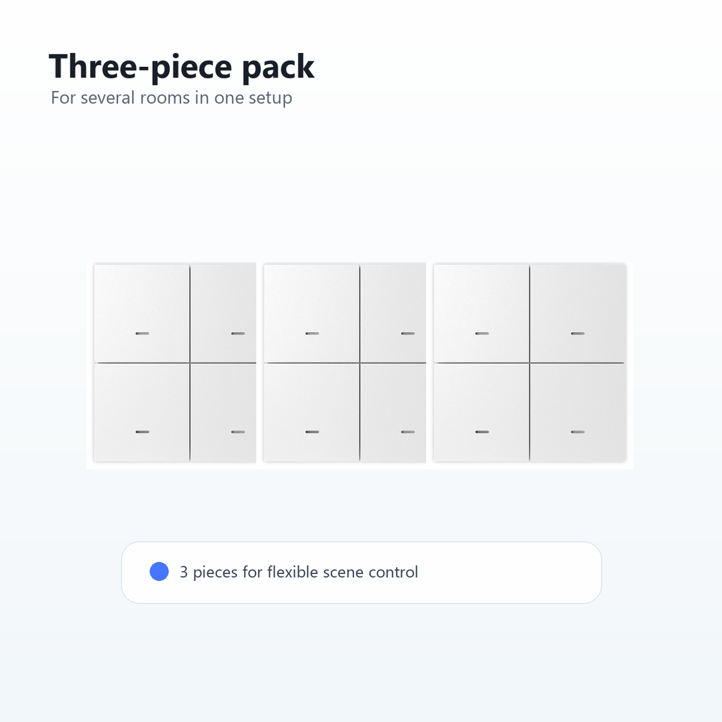 Three-piece pack image for NéoScene 4 Pro Comfort scene remotes