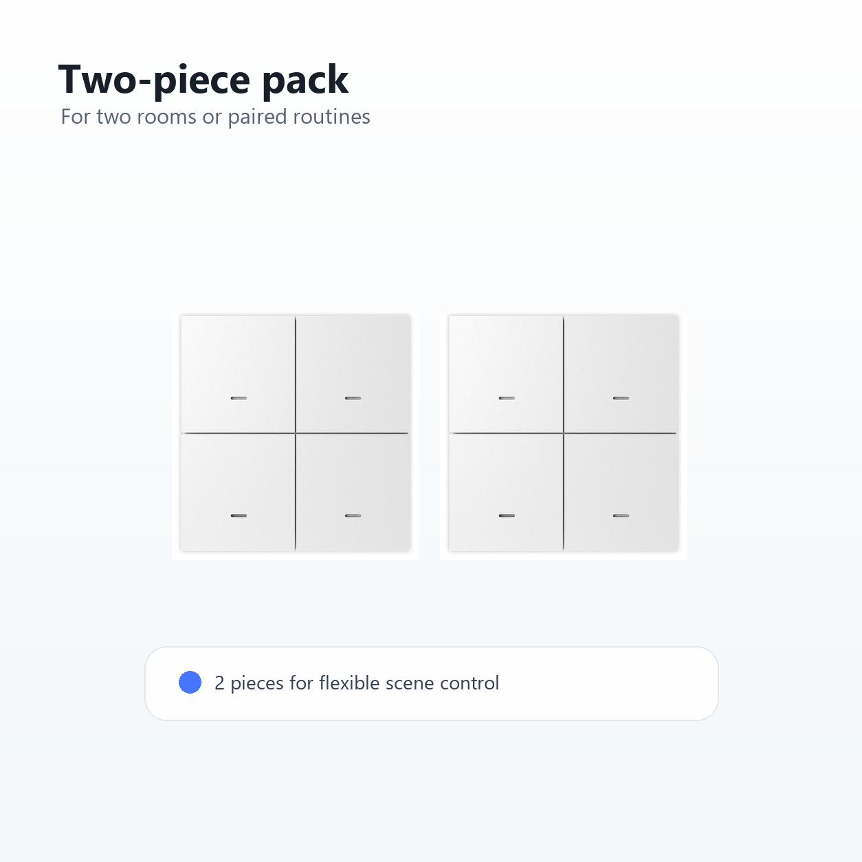 Two-piece pack image for NéoScene 4 Pro Comfort scene remotes