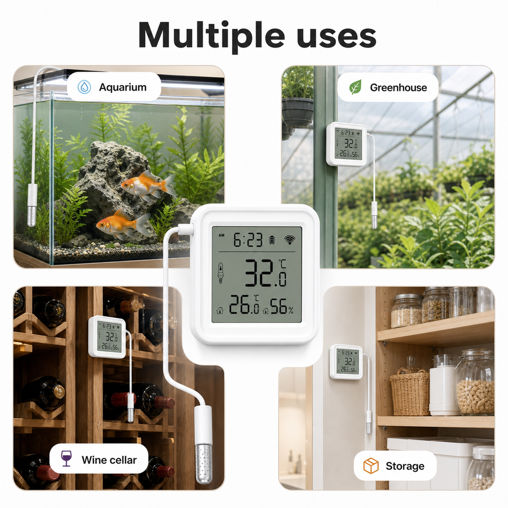 Multiple use scenes for aquarium greenhouse wine cellar and storage