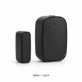Black Zigbee door and window sensor one pack on white background