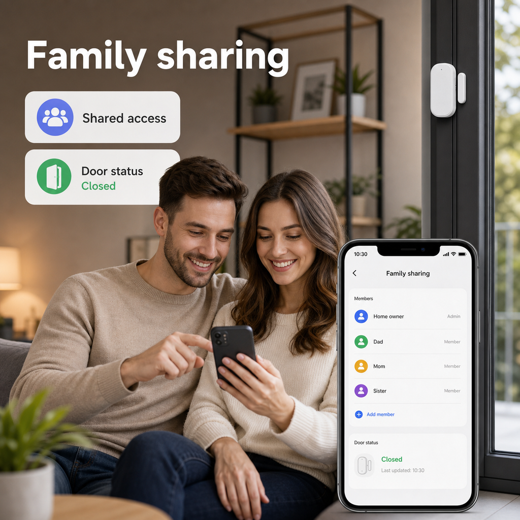 Partage familial pour le capteur porte/fenêtre ZigBee connecté