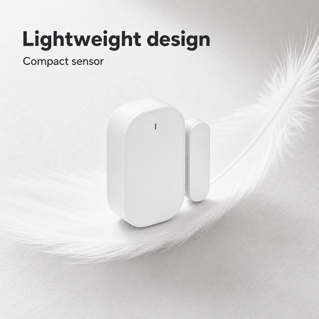 Capteur porte/fenêtre ZigBee blanc au design léger