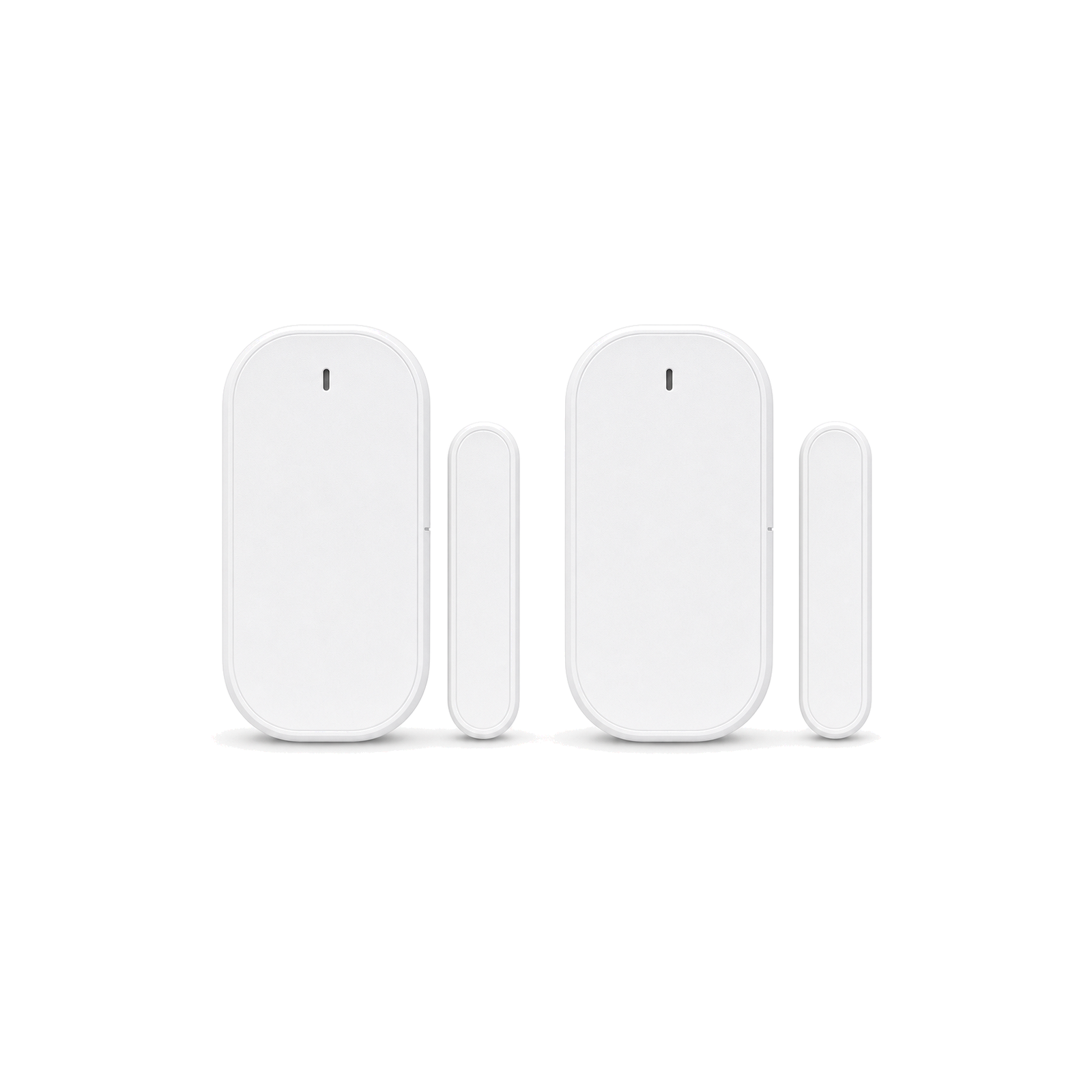 Capteurs porte fenêtre ZigBee NéoSense blancs en lot de 2 sur fond blanc