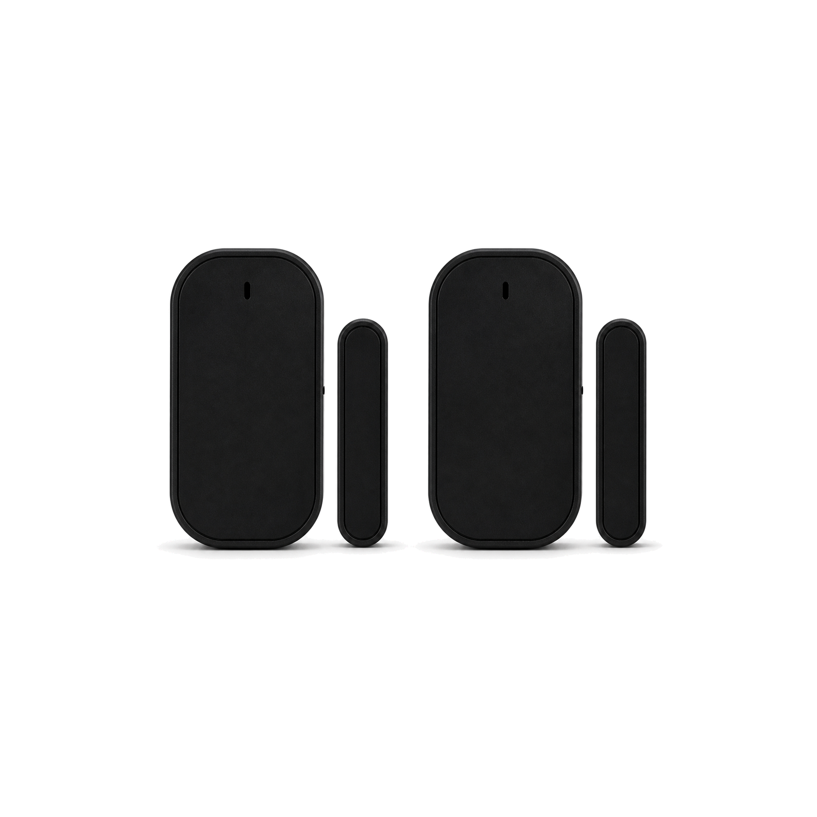 Capteurs porte fenêtre ZigBee NéoSense noirs en lot de 2 sur fond blanc