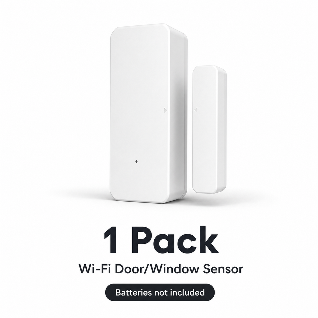 1 pack studio image of Wi-Fi door and window sensor