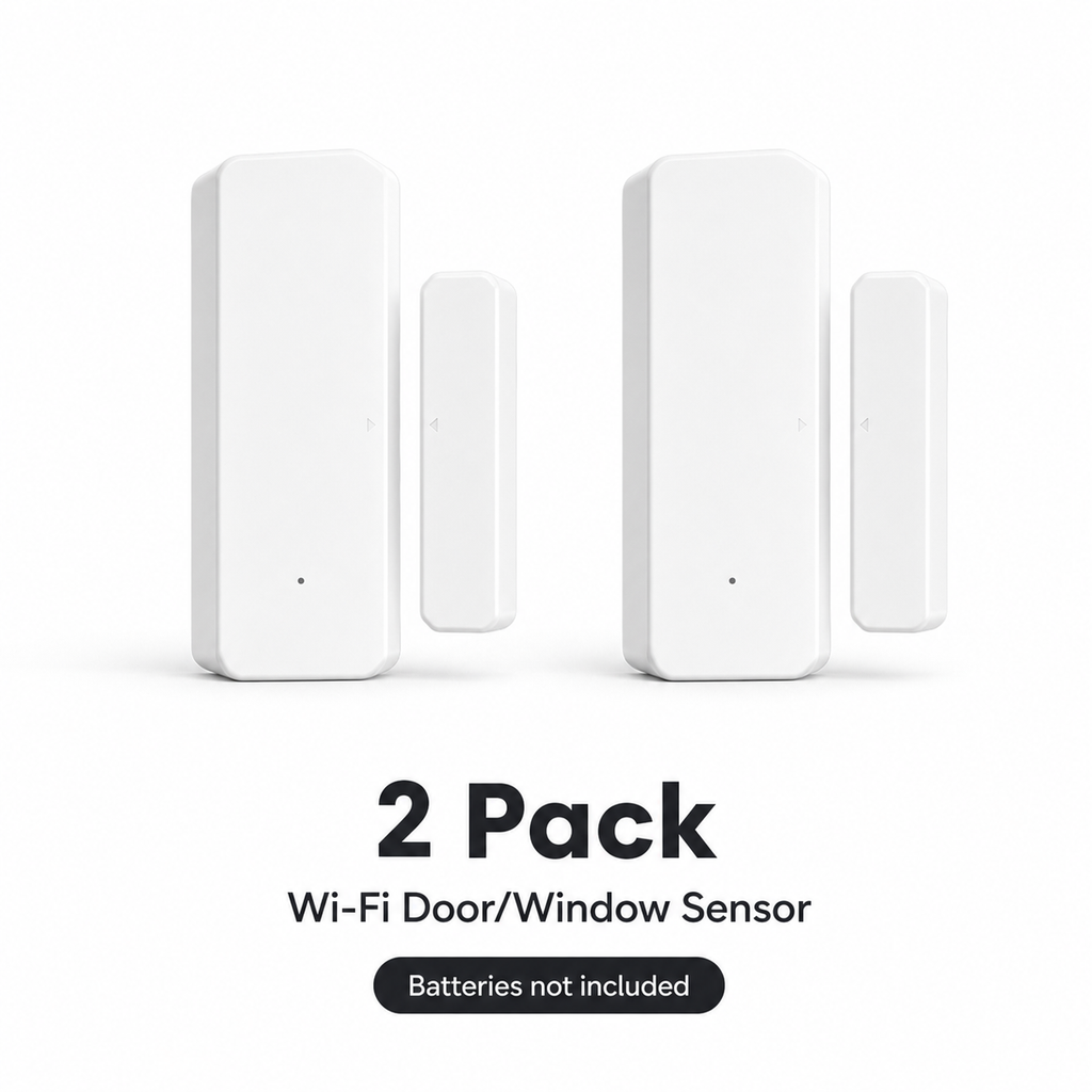 2 pack studio image of Wi-Fi door and window sensors