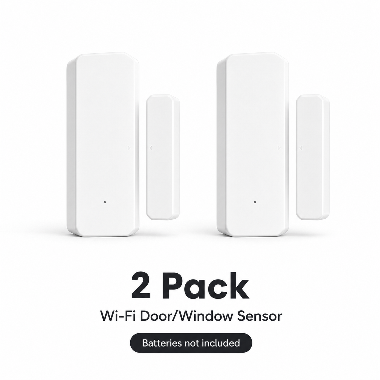 2 pack studio image of Wi-Fi door and window sensors