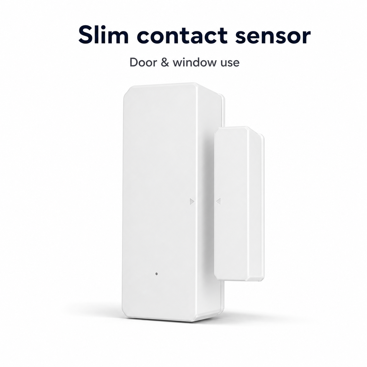 Minimal side profile packshot of Wi-Fi contact sensor