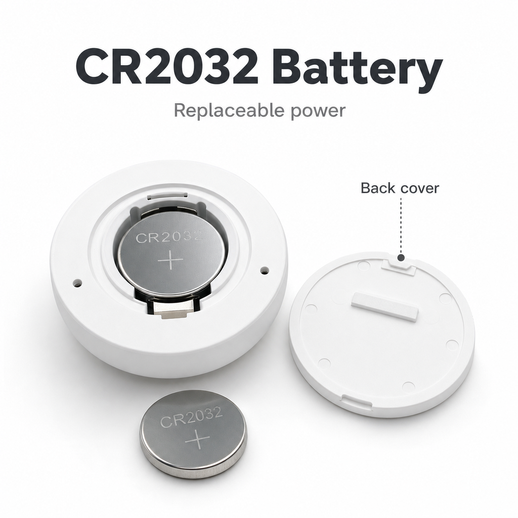 CR2032 battery detail for ambient light sensor