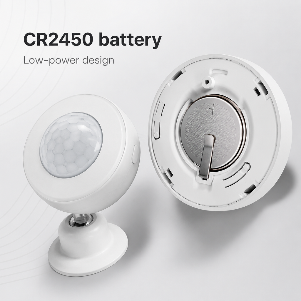 Battery compartment detail for Zigbee PIR motion sensor