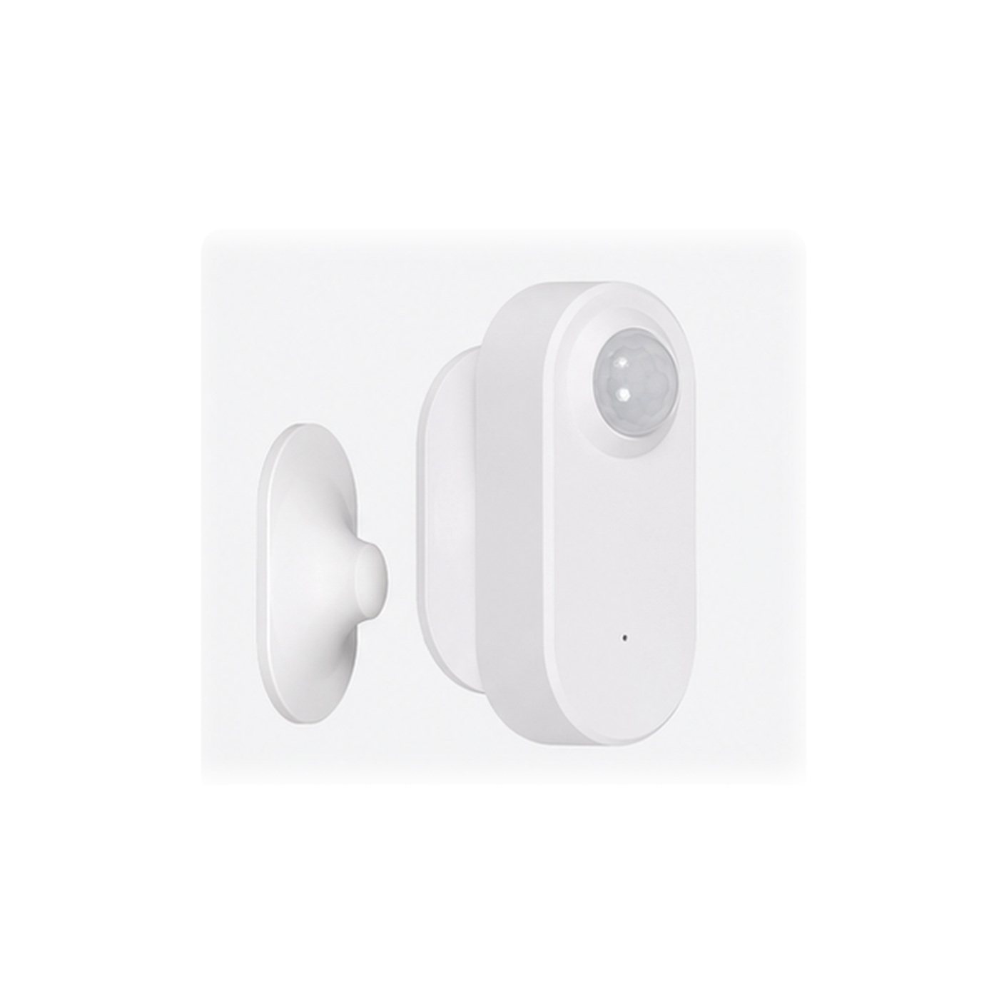 NeoSense Motion Comfort capteur PIR ZigBee avec support magnetique sur fond blanc