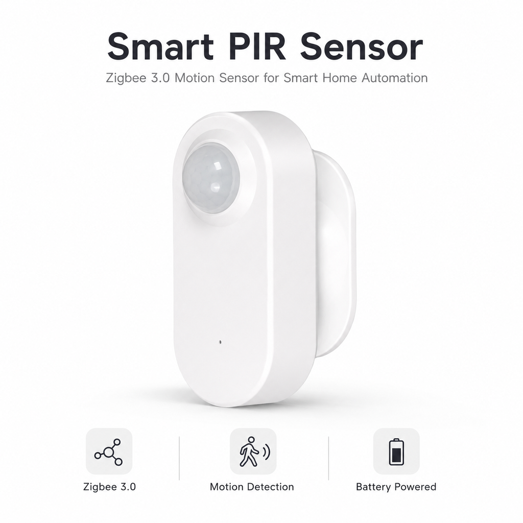Studio packshot of NeoSense Motion Comfort Zigbee PIR motion sensor