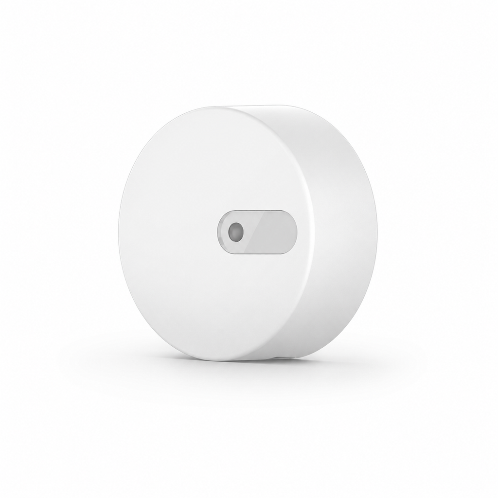 Single-pack studio image of unbranded radar presence sensor