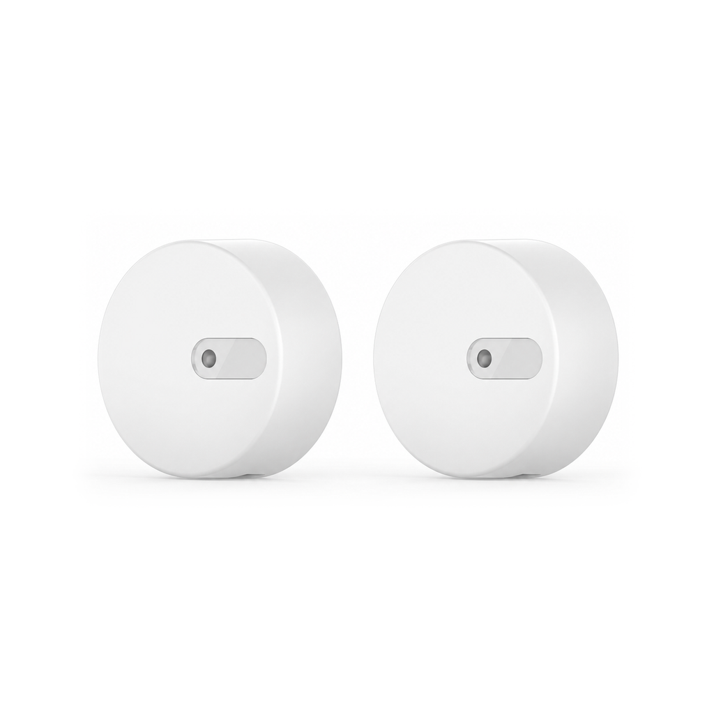 Lot de 2 capteurs présence radar ZigBee Neosense sur fond blanc