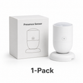 Single white Zigbee radar presence sensor with neutral retail box