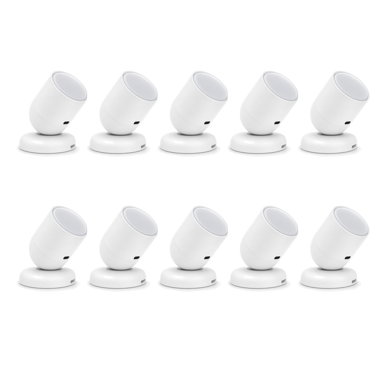 Lot de 10 capteurs radar ZigBee NéoSense Presence Pro sur fond blanc