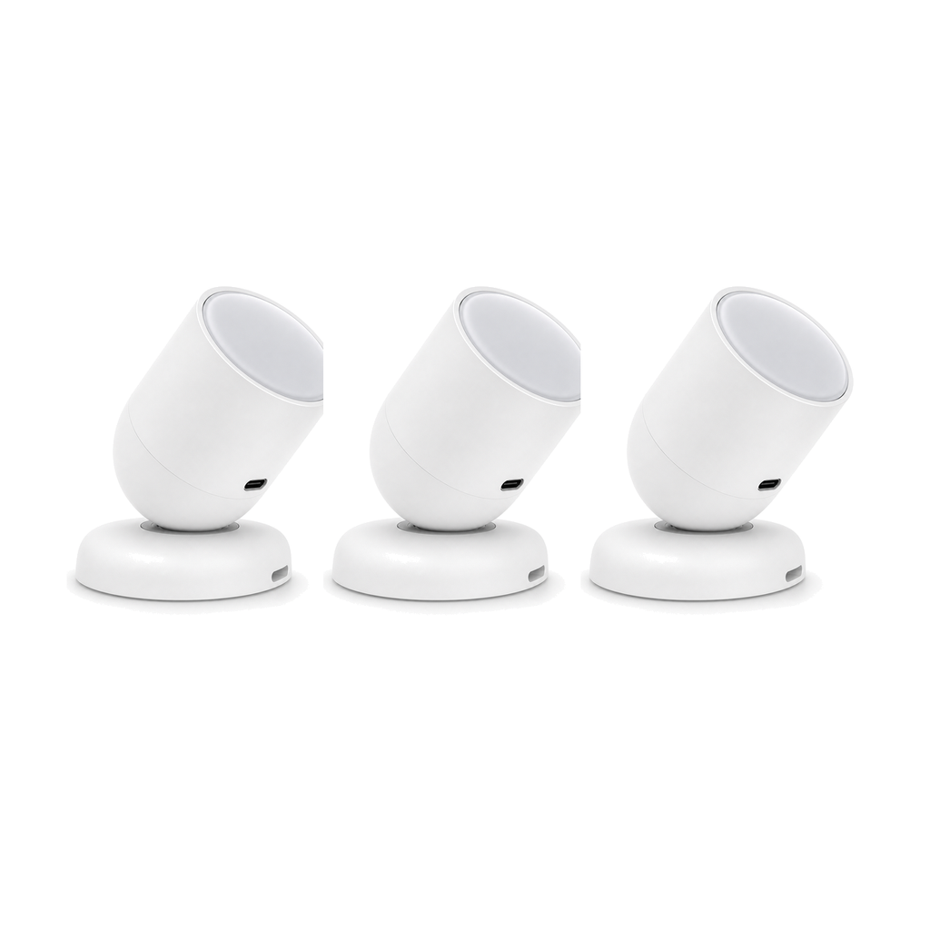 Lot de 3 capteurs radar ZigBee NéoSense Presence Pro sur fond blanc