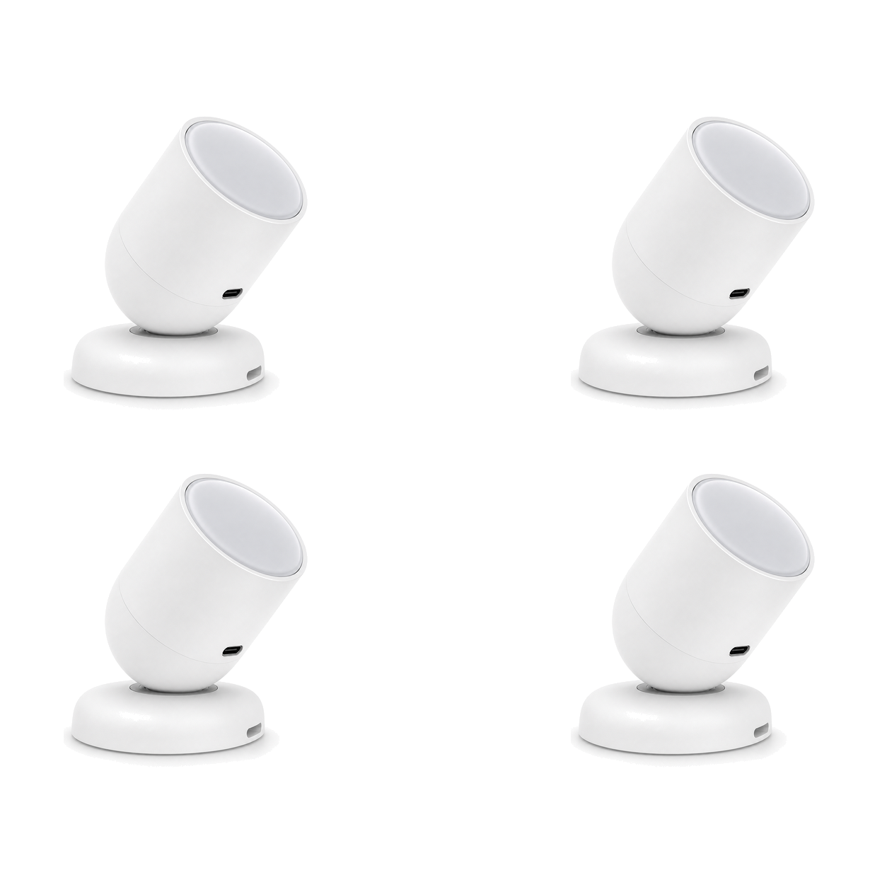 Lot de 4 capteurs radar ZigBee NéoSense Presence Pro sur fond blanc