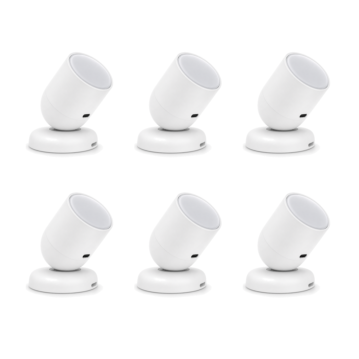 Lot de 6 capteurs radar ZigBee NéoSense Presence Pro sur fond blanc