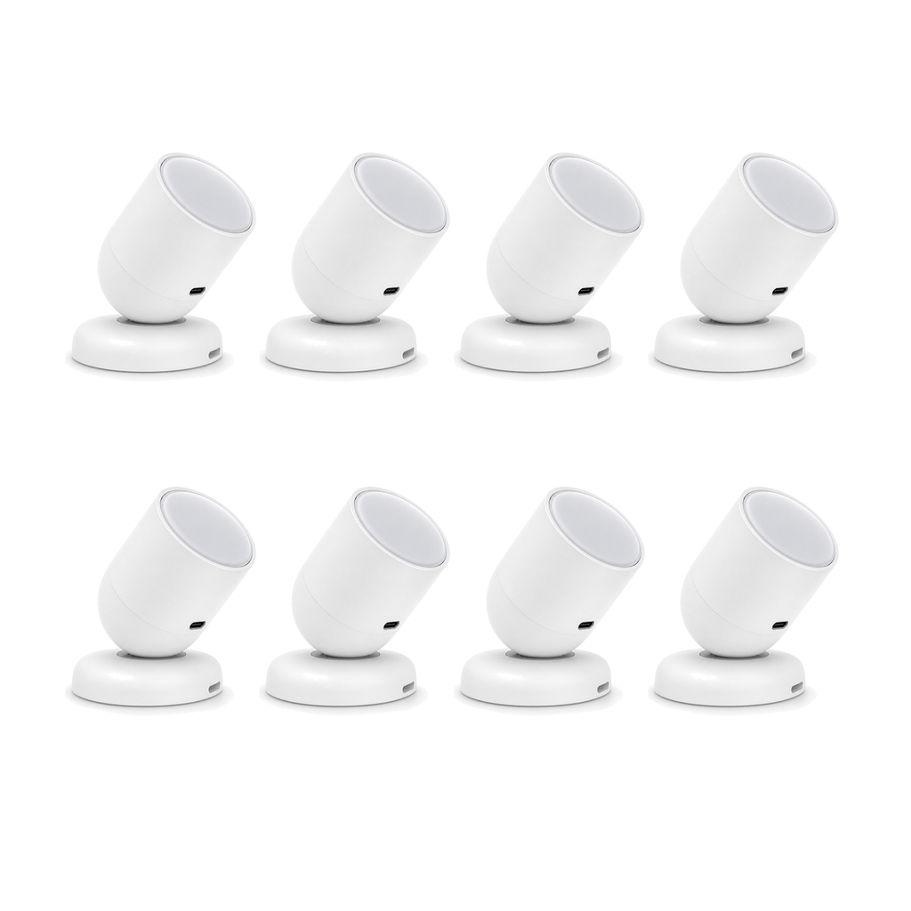 Lot de 8 capteurs radar ZigBee NéoSense Presence Pro sur fond blanc
