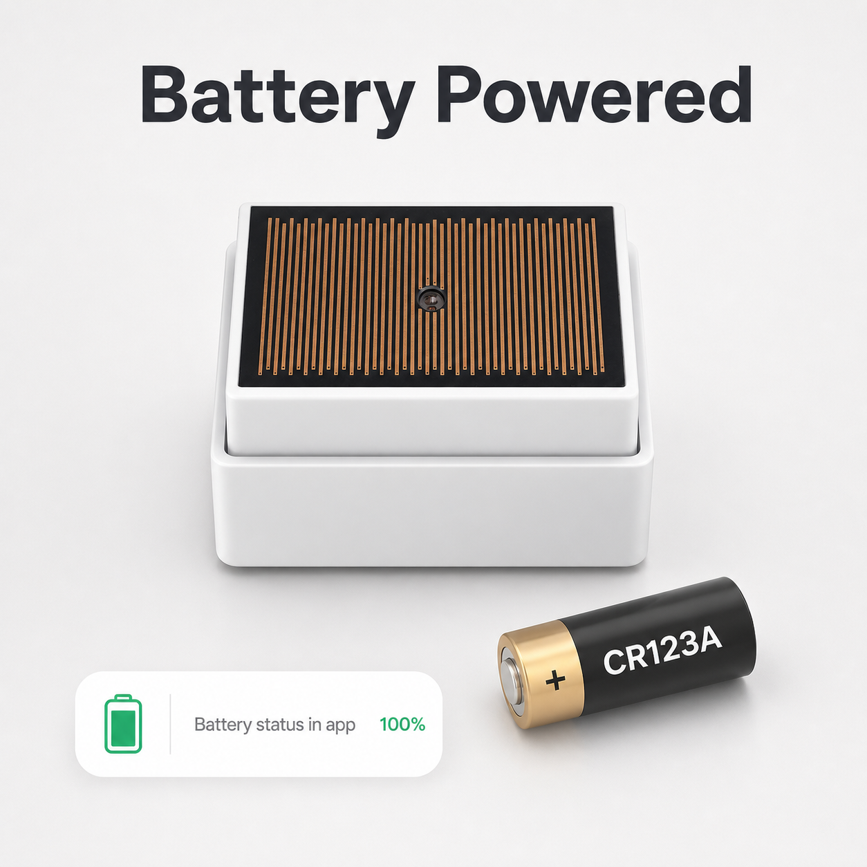 CR123A battery status overview for rain and leak sensor