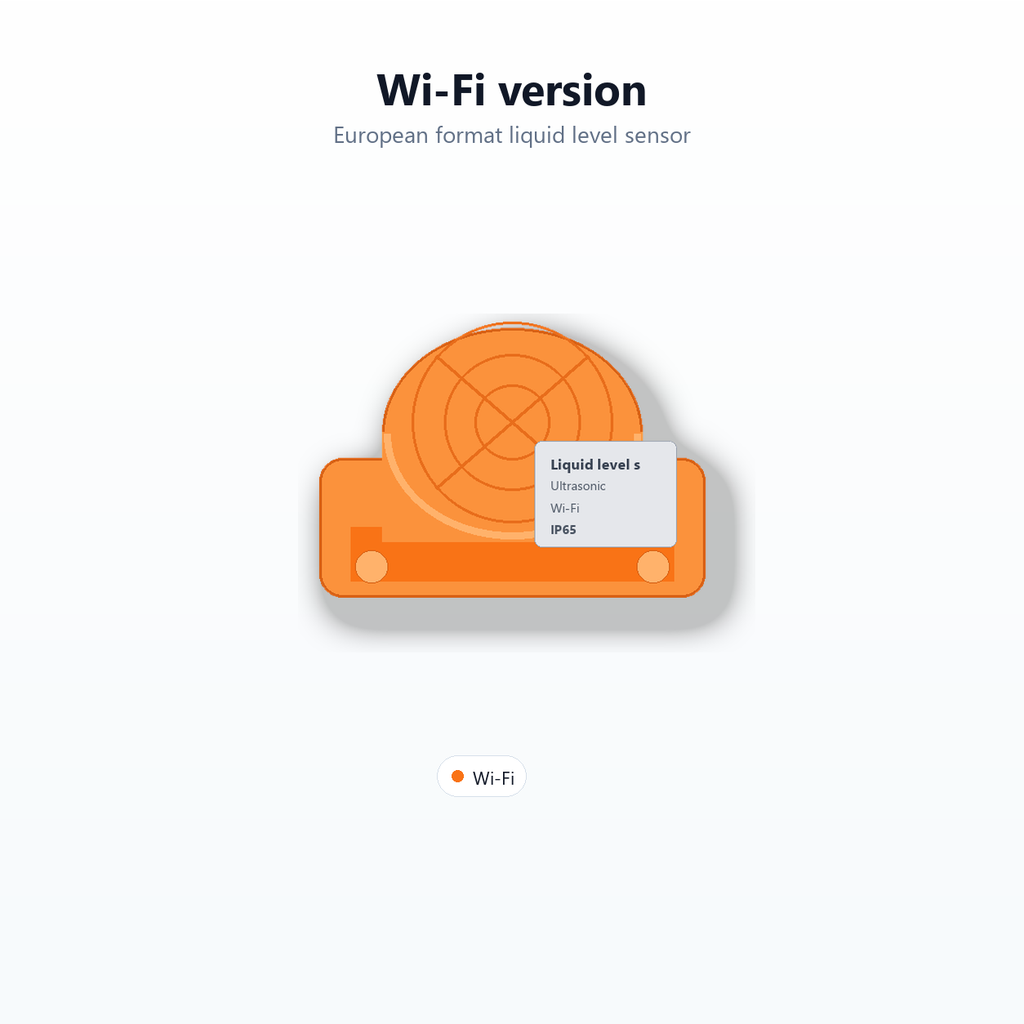 Wi-Fi European format ultrasonic liquid level sensor packshot