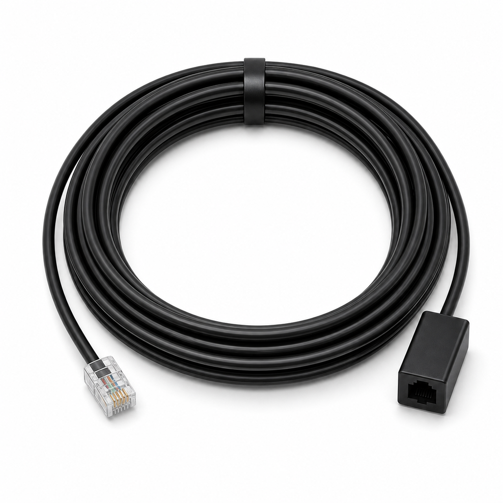 Câble d'extension RJ9 5 m NéoSense TH Pro sur fond blanc