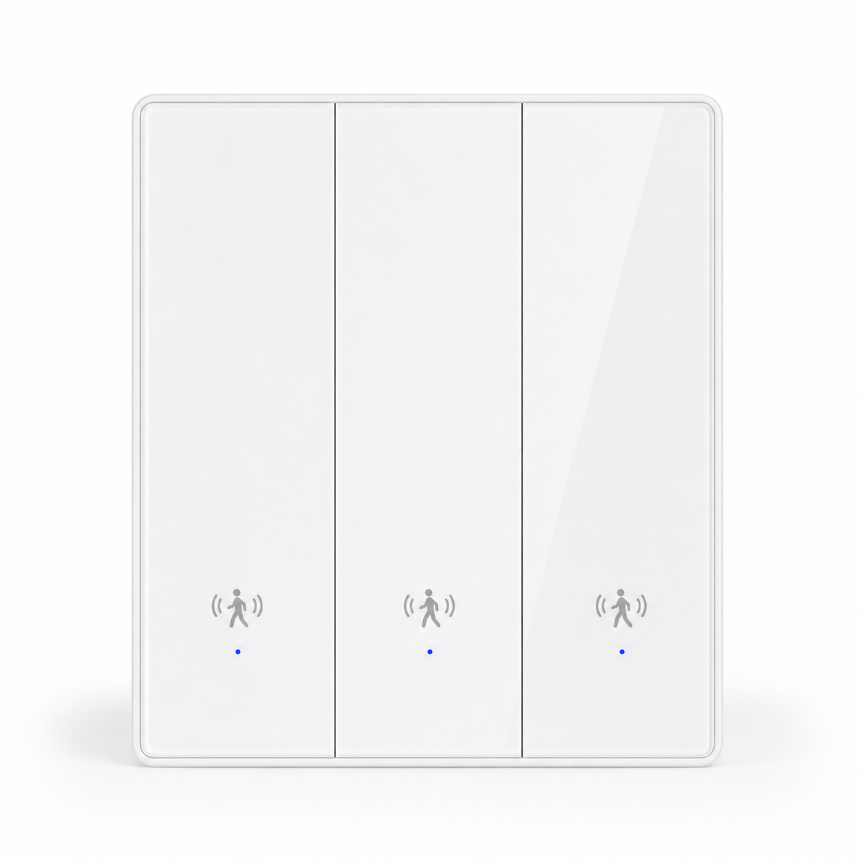 Three gang wall presence radar switch studio packshot