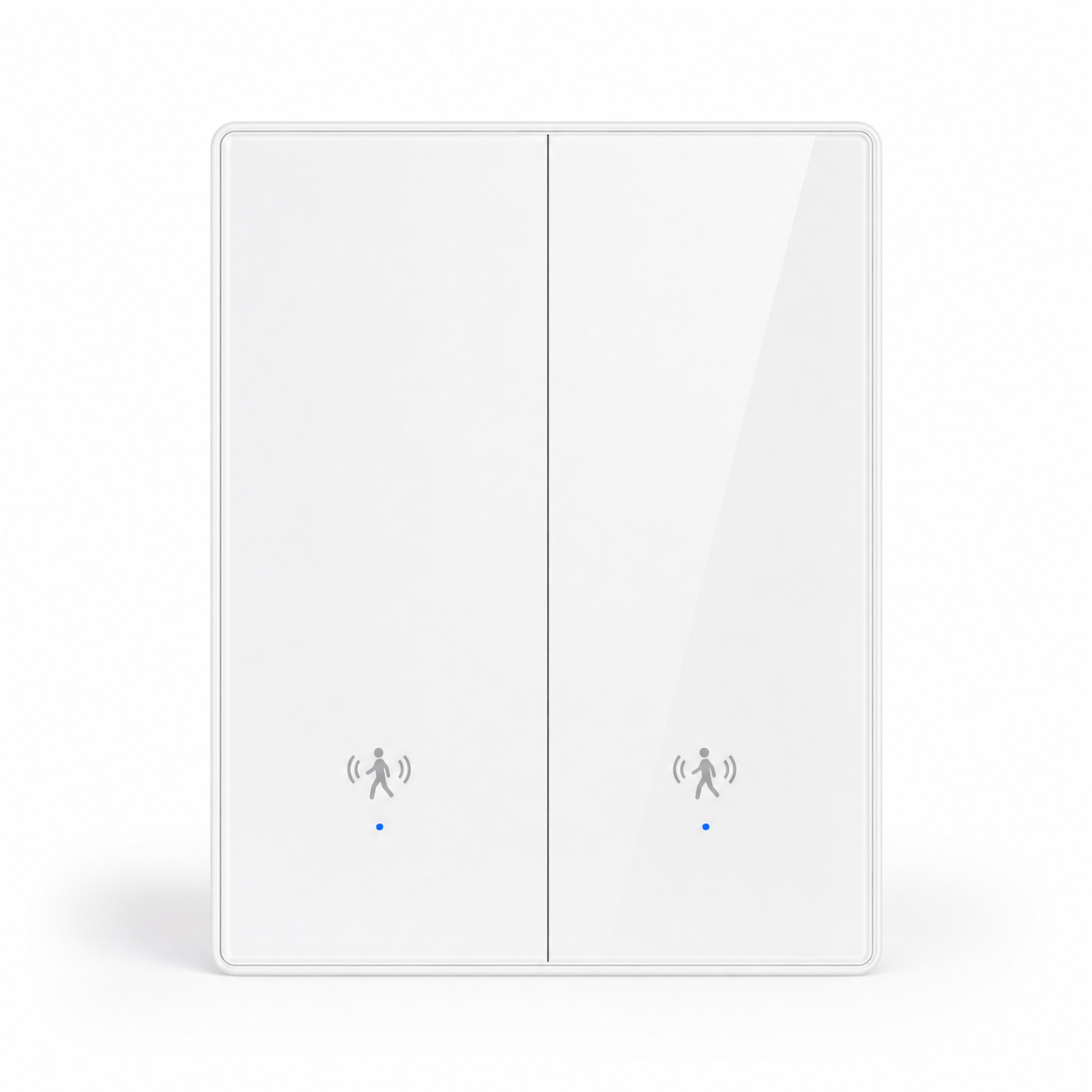 Two gang wall presence radar switch studio packshot