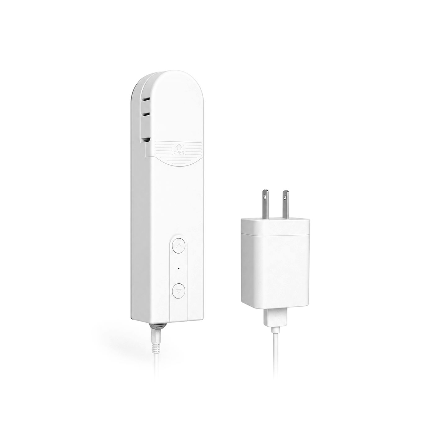 NeoShade Chain WiFi Comfort moteur chaine avec adaptateur US sur fond blanc