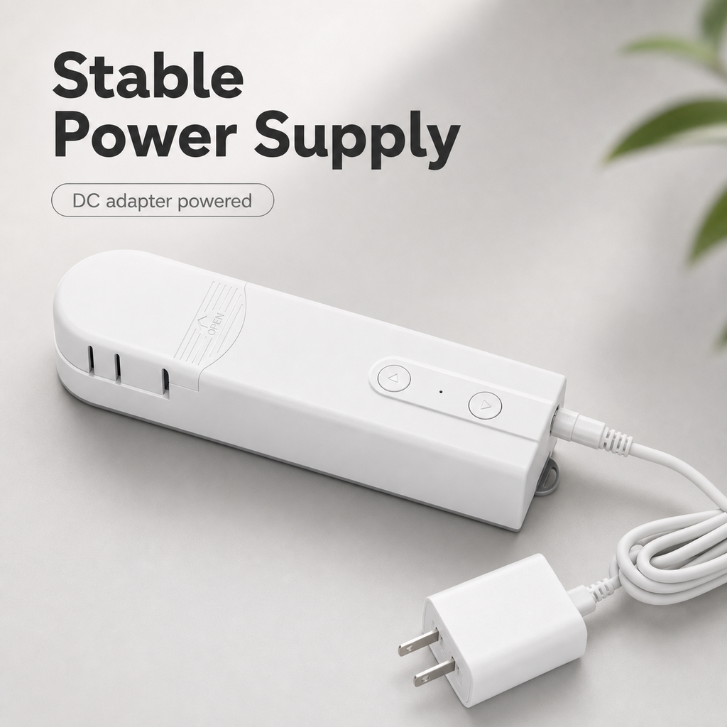 Stable power supply detail with adapter for chain roller blinds motor