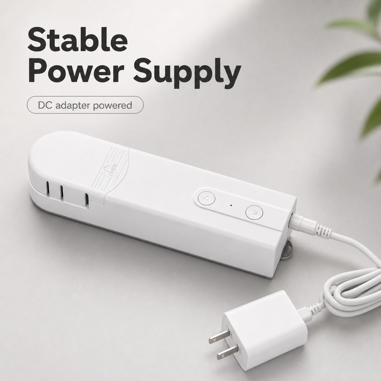 Stable power supply detail with adapter for chain roller blinds motor