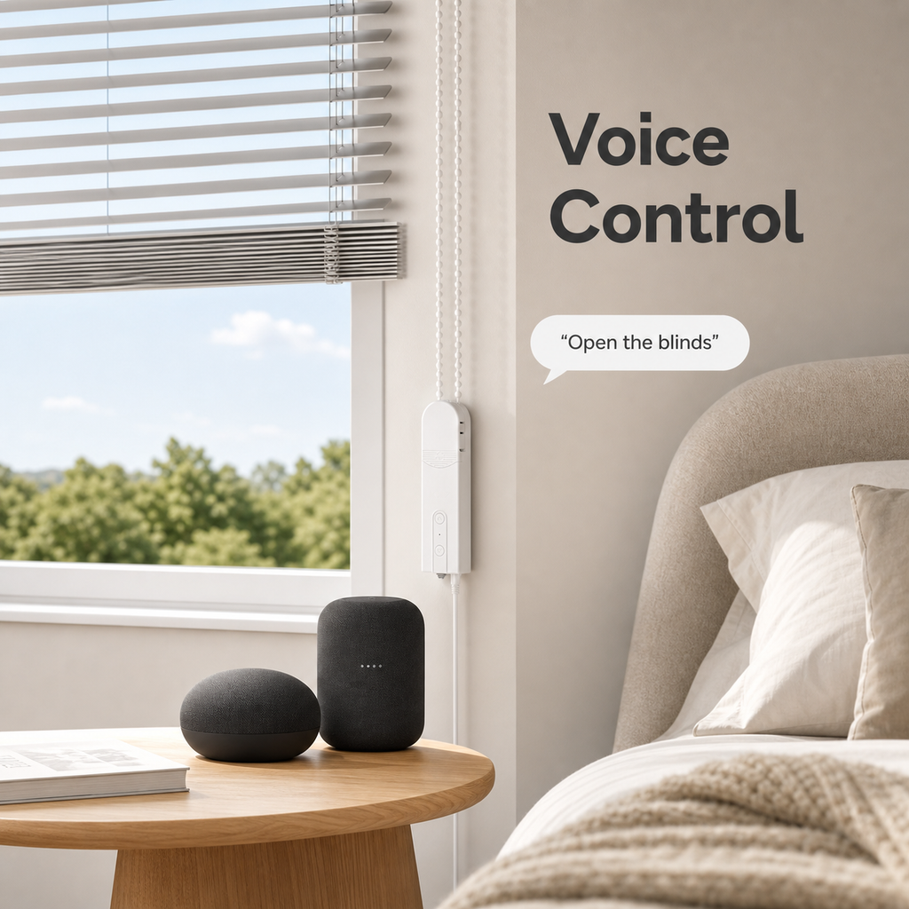 Generic voice control scene for WiFi chain blinds motor