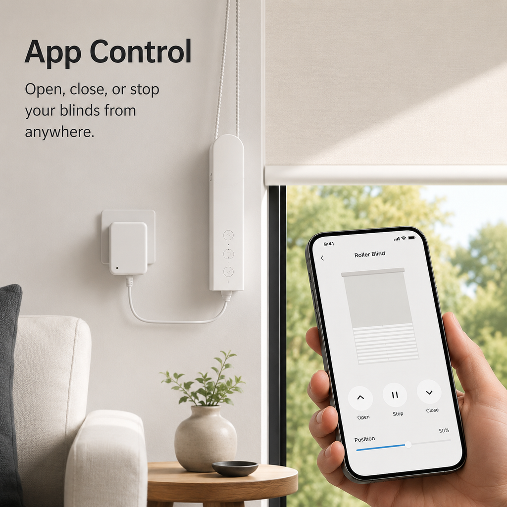 Generic app control interface for smart blind motor